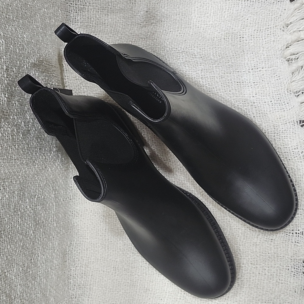 Henry Ferrera Black Matte Marsala Chelsea Rain Boots - Picture 5 of 6